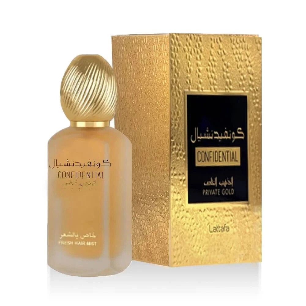 Confidential Gold | Hair Mist | Eau de Parfum | 50ml | Lattafa