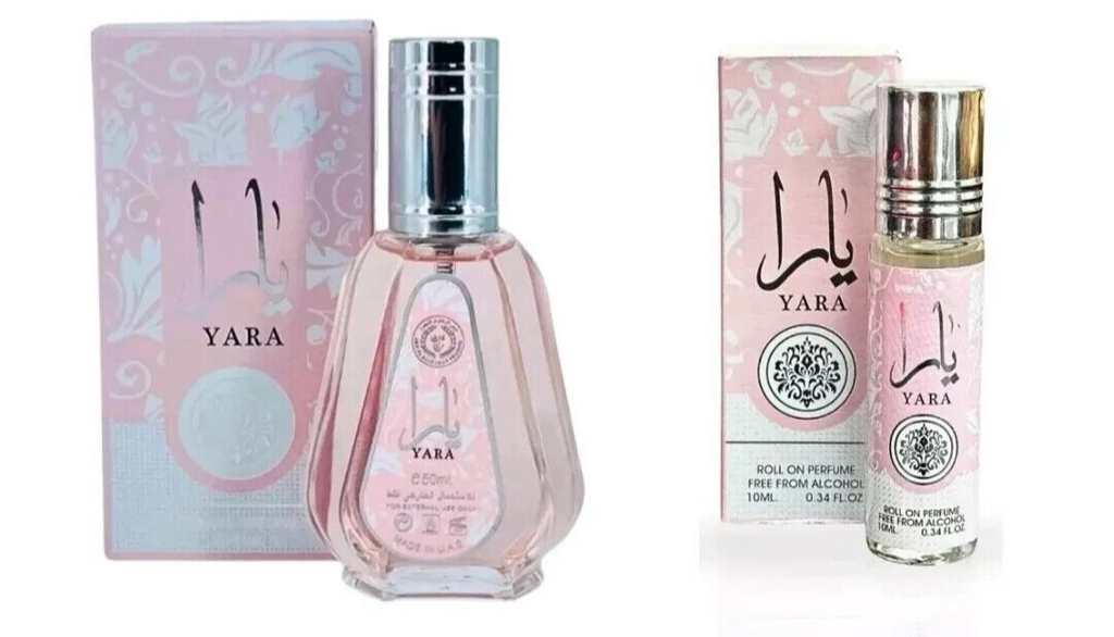 Yara | Bundle Set | 10ml Roll-on + 50ml Spray | Eau De Parfum | Lattafa