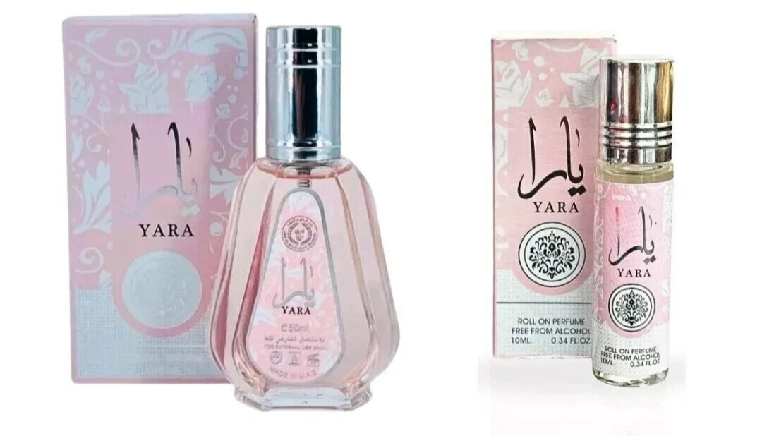 Yara | Bundle Set | 10ml Roll-on + 50ml Spray | Eau De Parfum | Lattafa